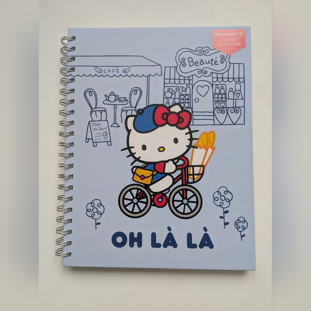 Hello Kitty large Spiral Lined Notebook French Version